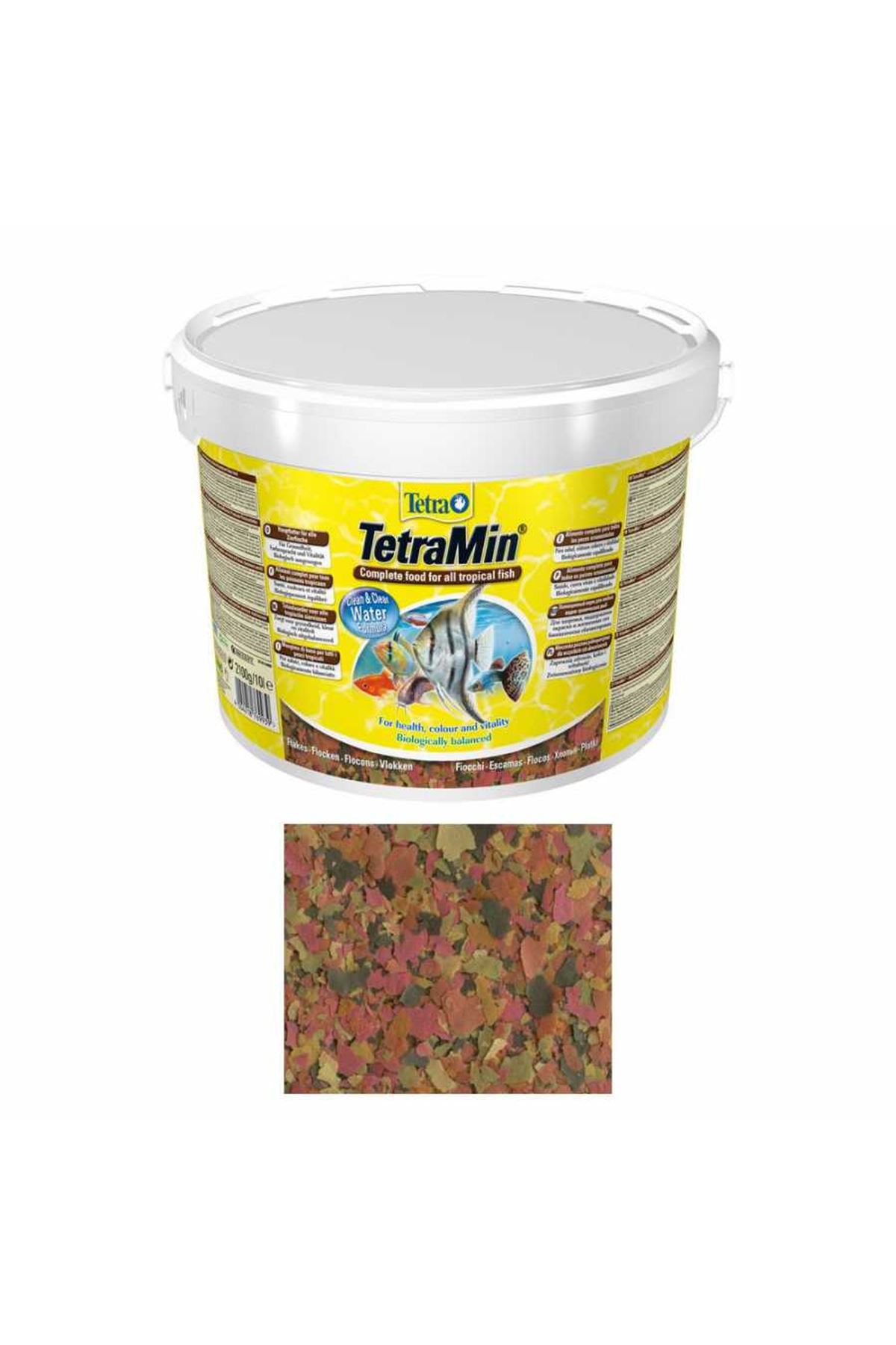 Tetramin Flakes Pul Balık Yemi 10 L Kova-2100 gr