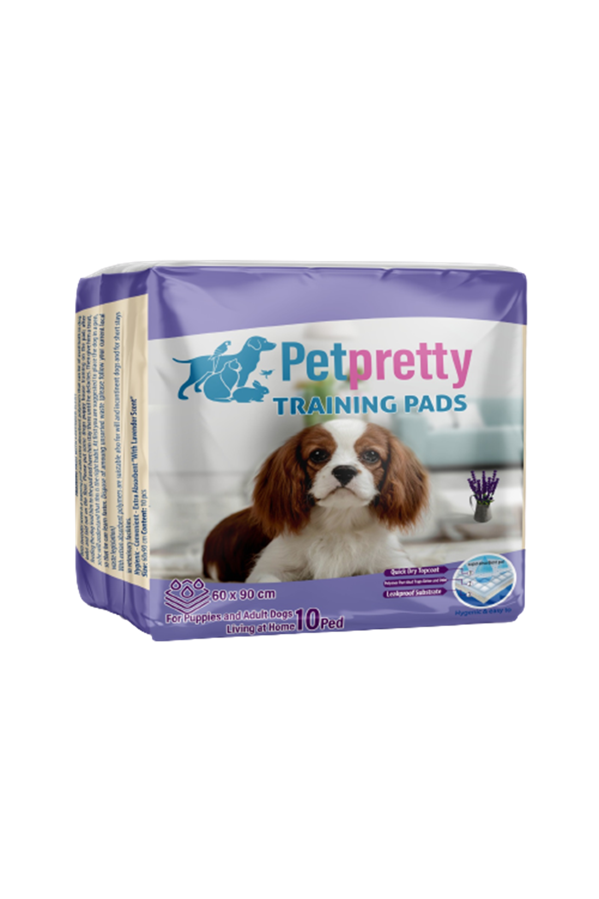 Training Pads-Köpek Eğitim Çiş Pedi Lavantalı 60x90 cm 10 lu
