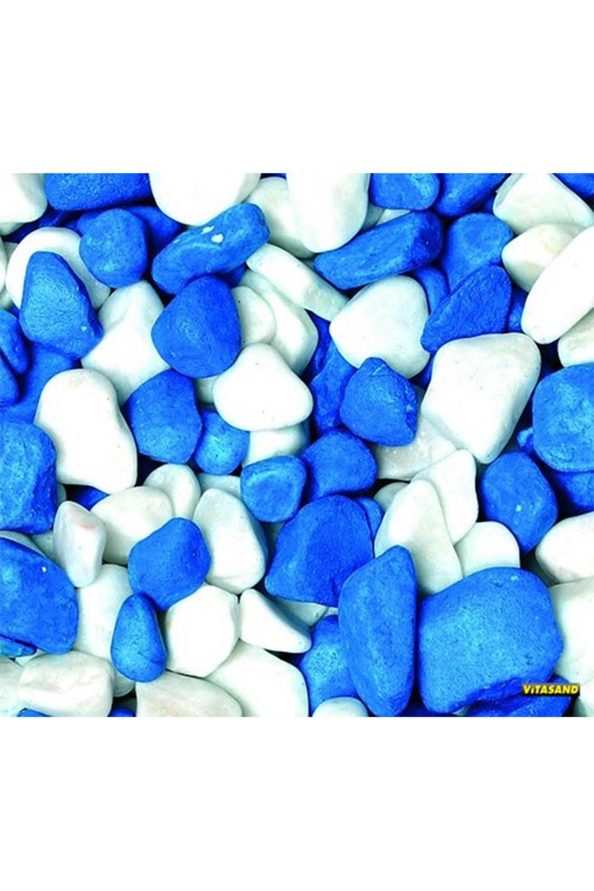 REF-186 Mavi Beyaz Fanus Çakılı 350g (15 li Paket)