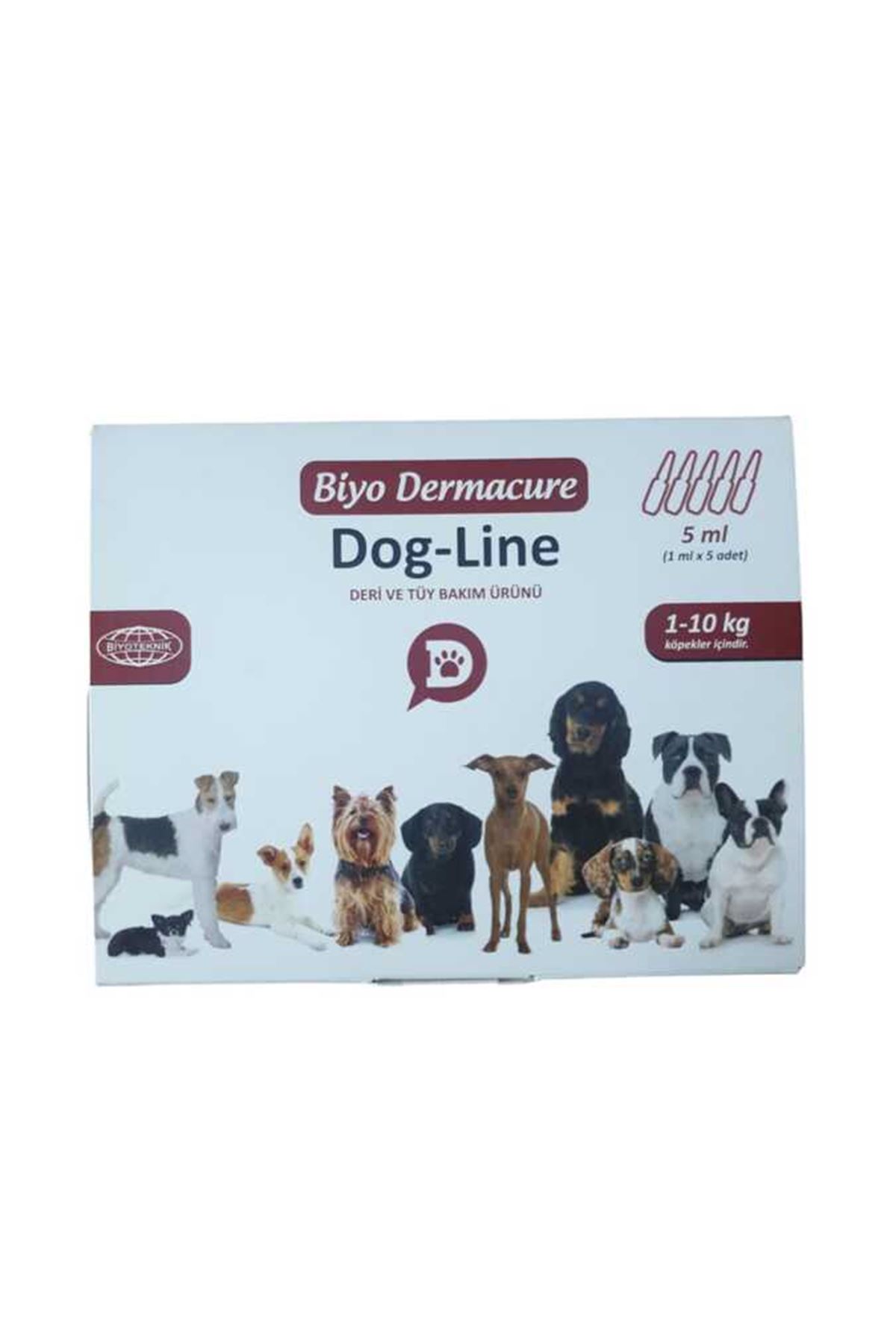 Biyo Dermacure Essencid-Dog 1-10 Kg Köpek Ense Damlası 5x1 ml