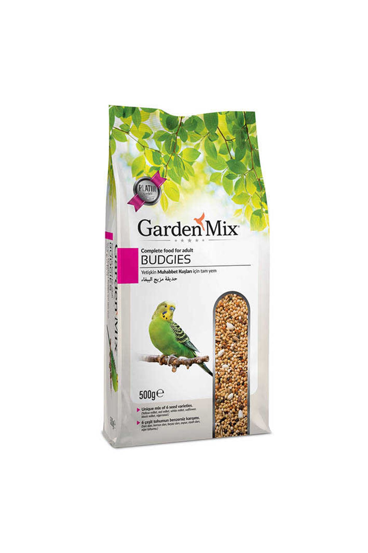 GardenMix Platin Budgies - Yetişkin Muhabbet Yemi 500g