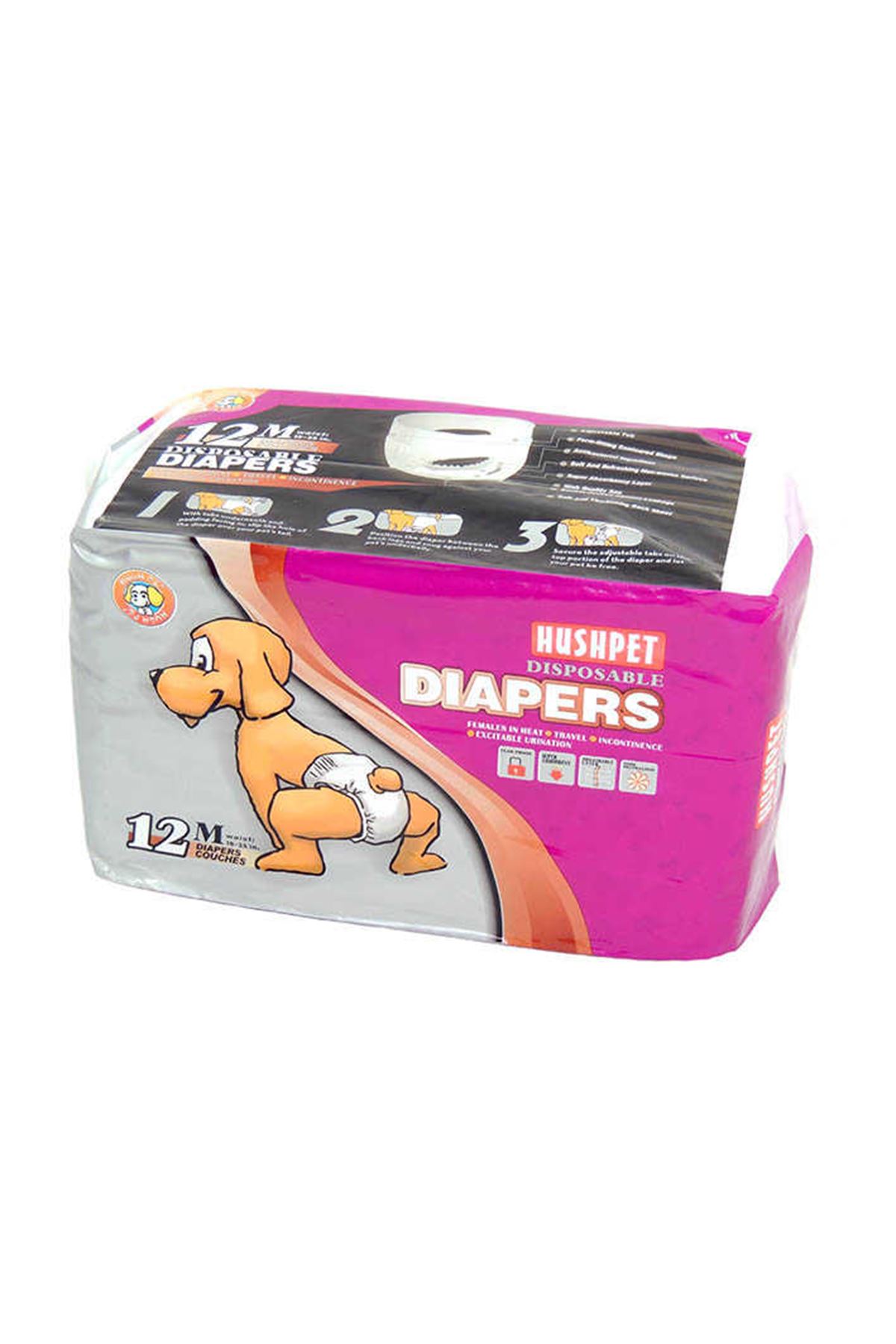 Hush Pet Ultra Emici Köpek Külot Çiş Pedi M Beden 12 li