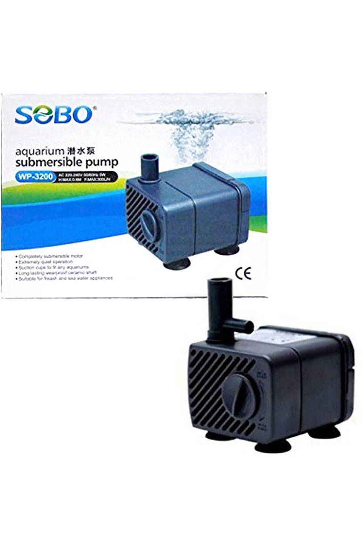 Sobo WP-3200 Akvaryum Sump Motoru 300 L/H