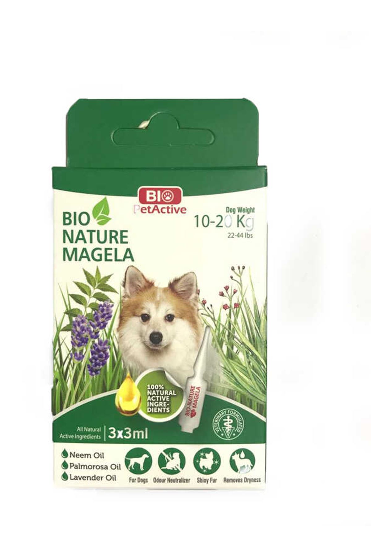 Bio Nature Magela Köpek Yeşil Ense Damlası 3x3ml 10-20 Kg