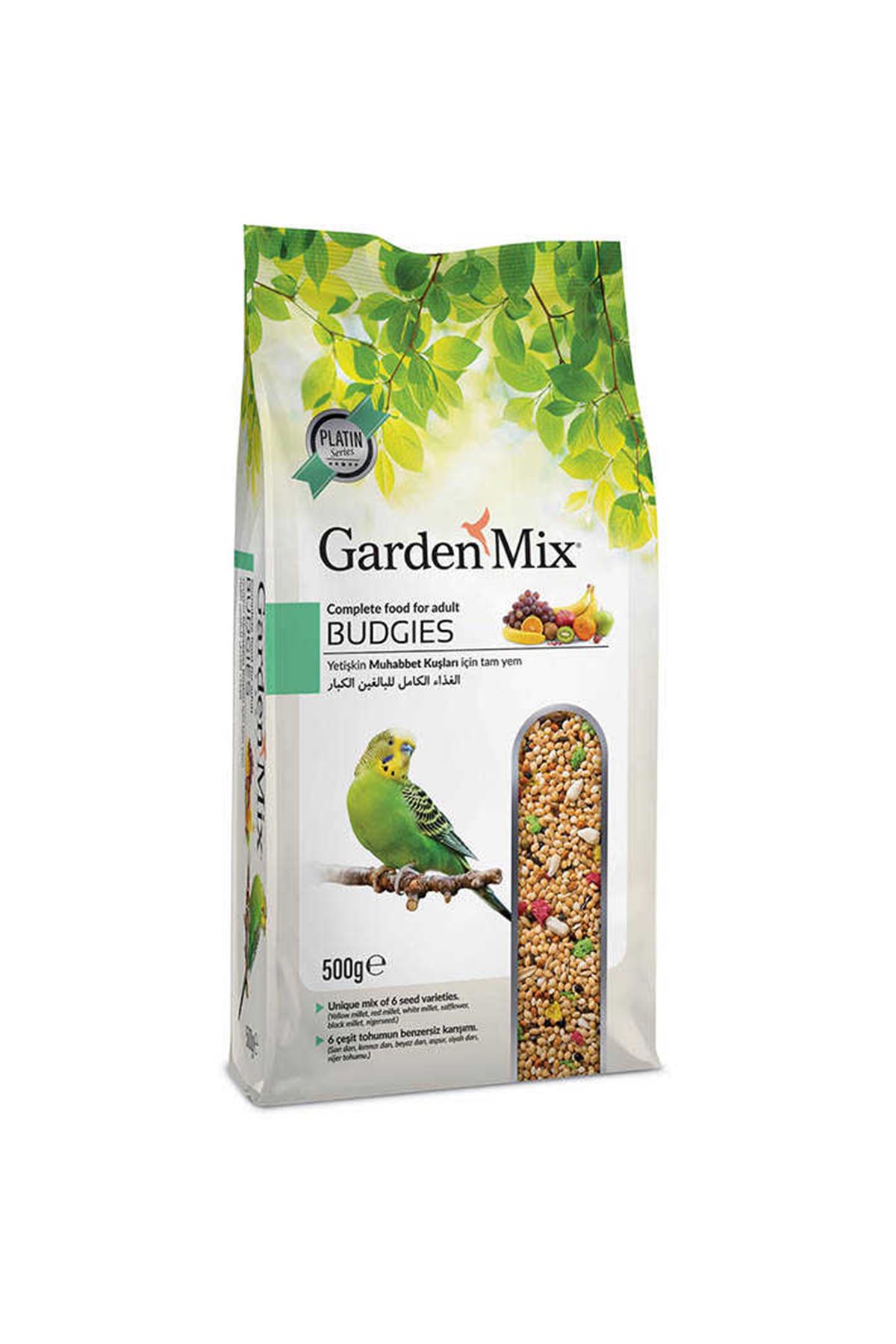 GardenMix Platin Meyveli Muhabbet Kuş Yemi 500g