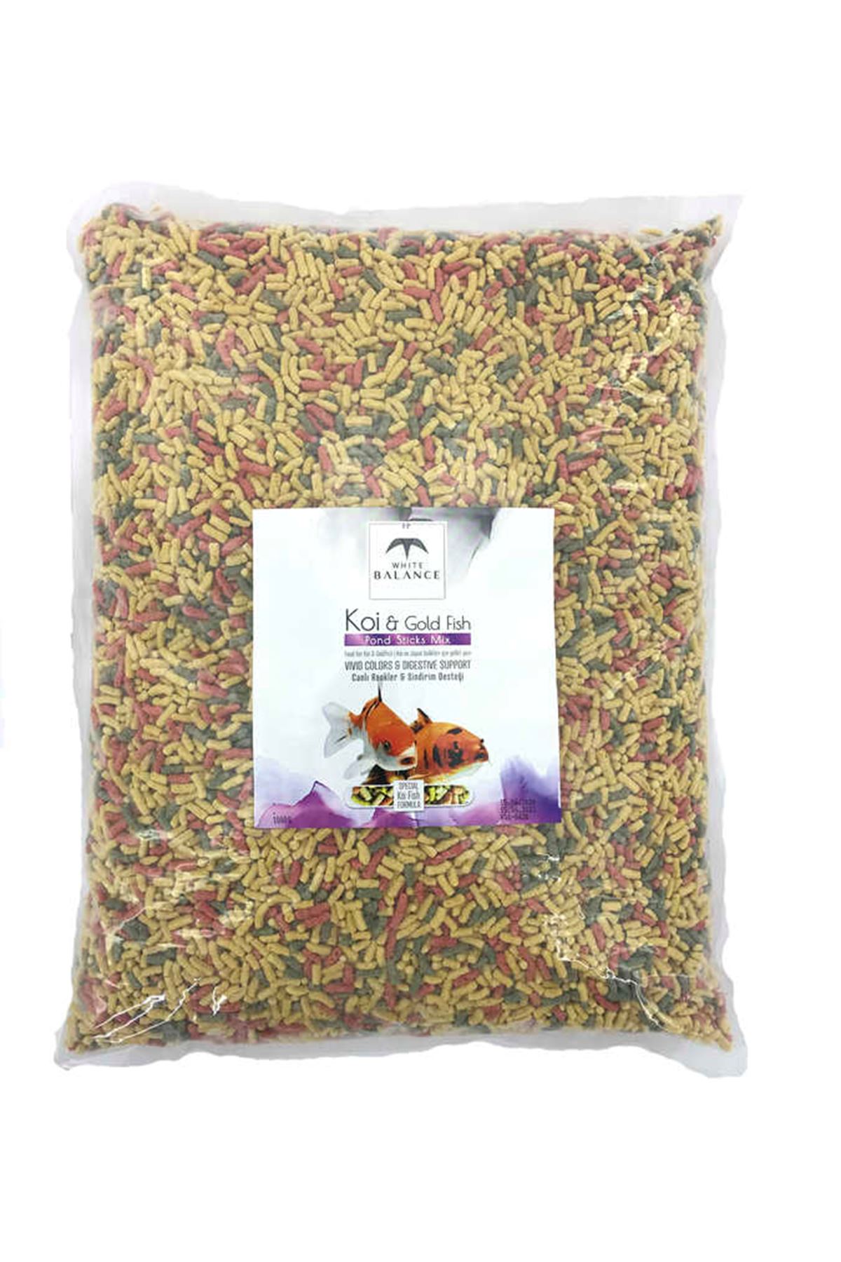 White Balance Koi & Goldfish Pond Sticks Mix 1kg
