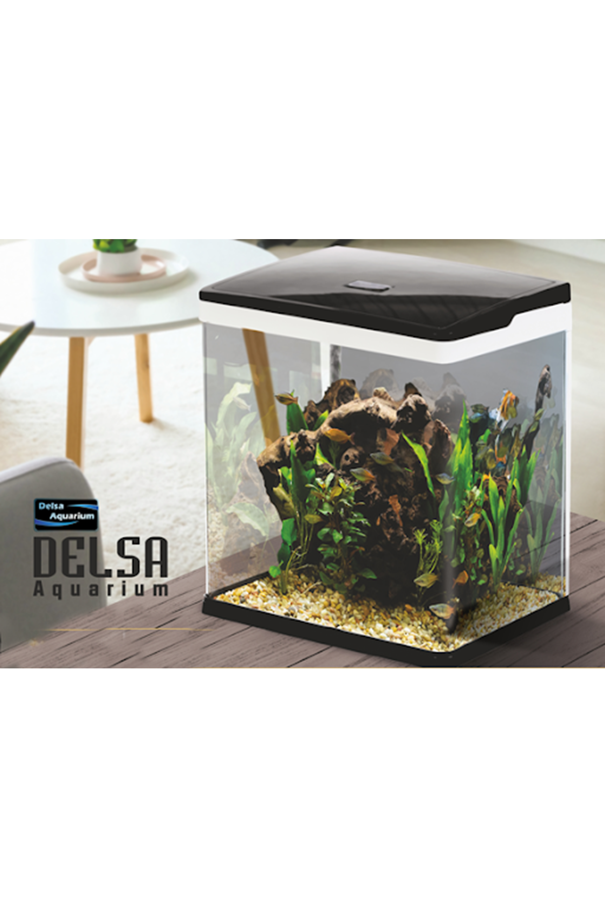 Akvaryum K390  38x26x43cm Dokunmatik Led 3 Renk 7 Mod