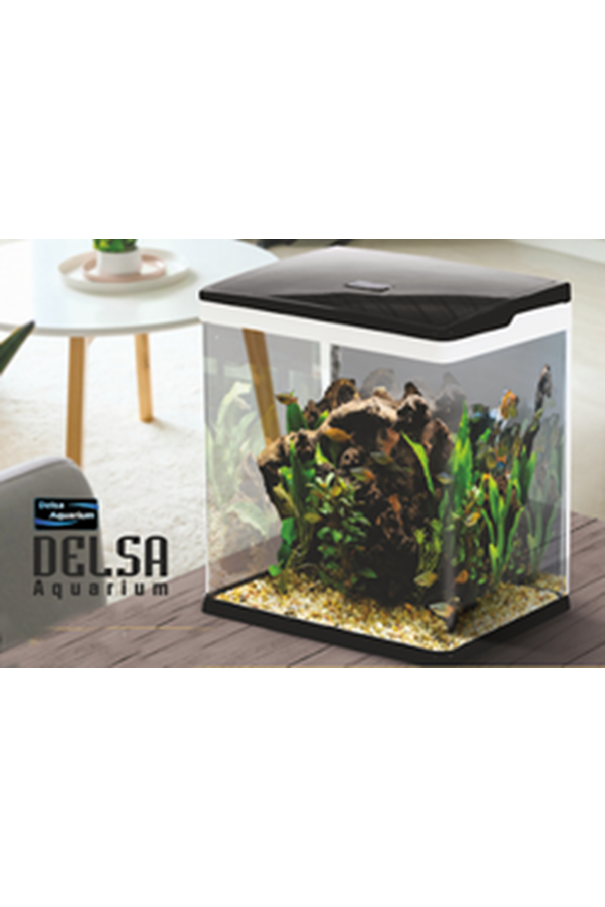 Akvaryum K390  38x26x43cm Dokunmatik Led 3 Renk 7 Mod