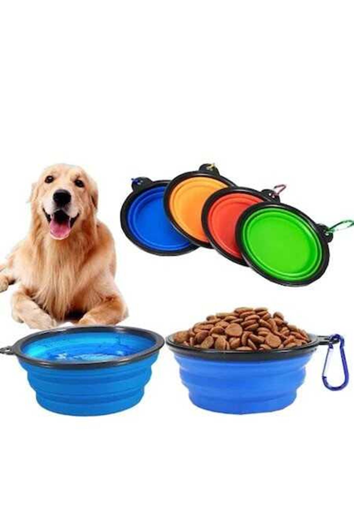 Katlanabilir Kedi Köpek Mama Su Kabı