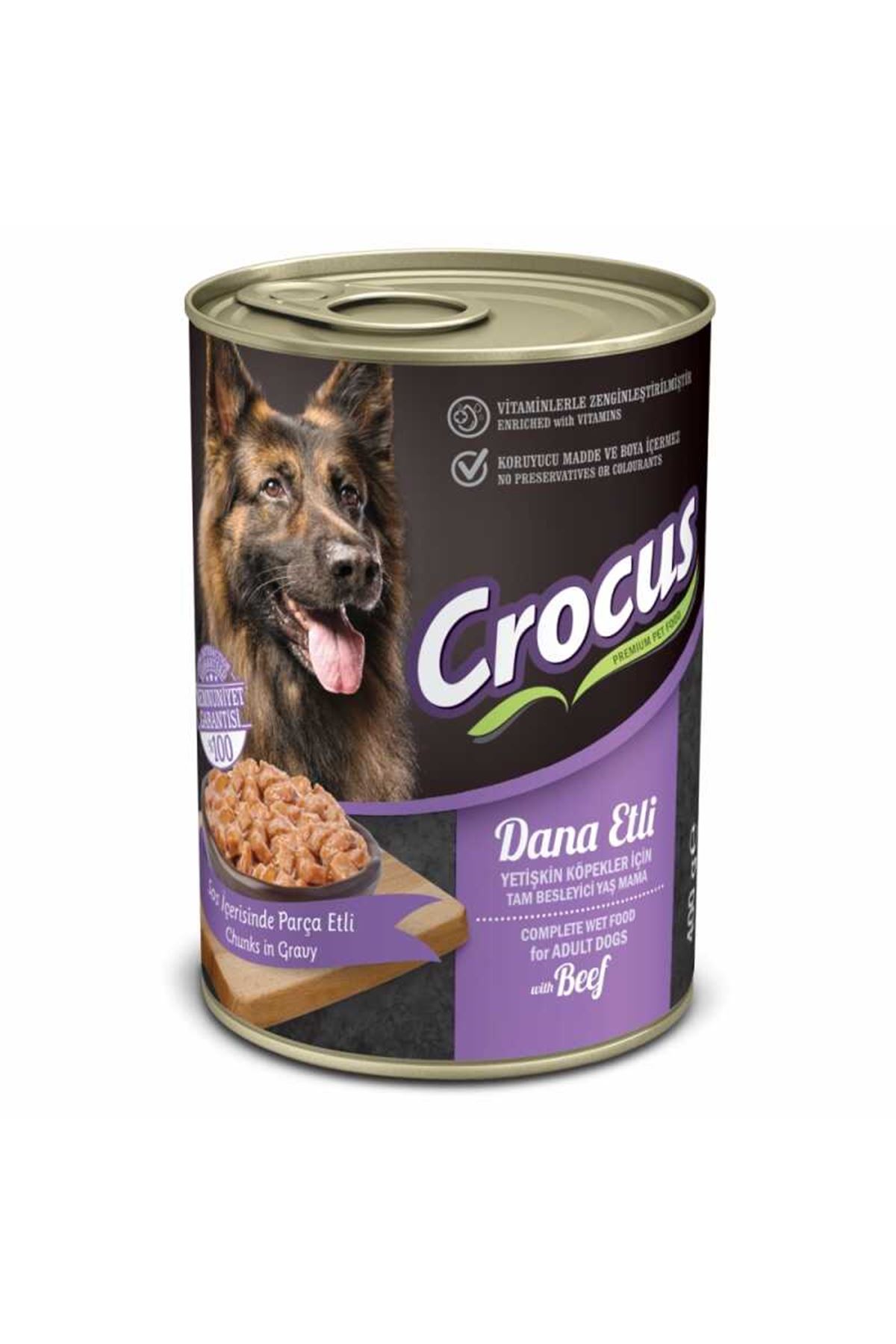Crocus Yetişkin Köpek Dana Etli Yaş Mama 400gr