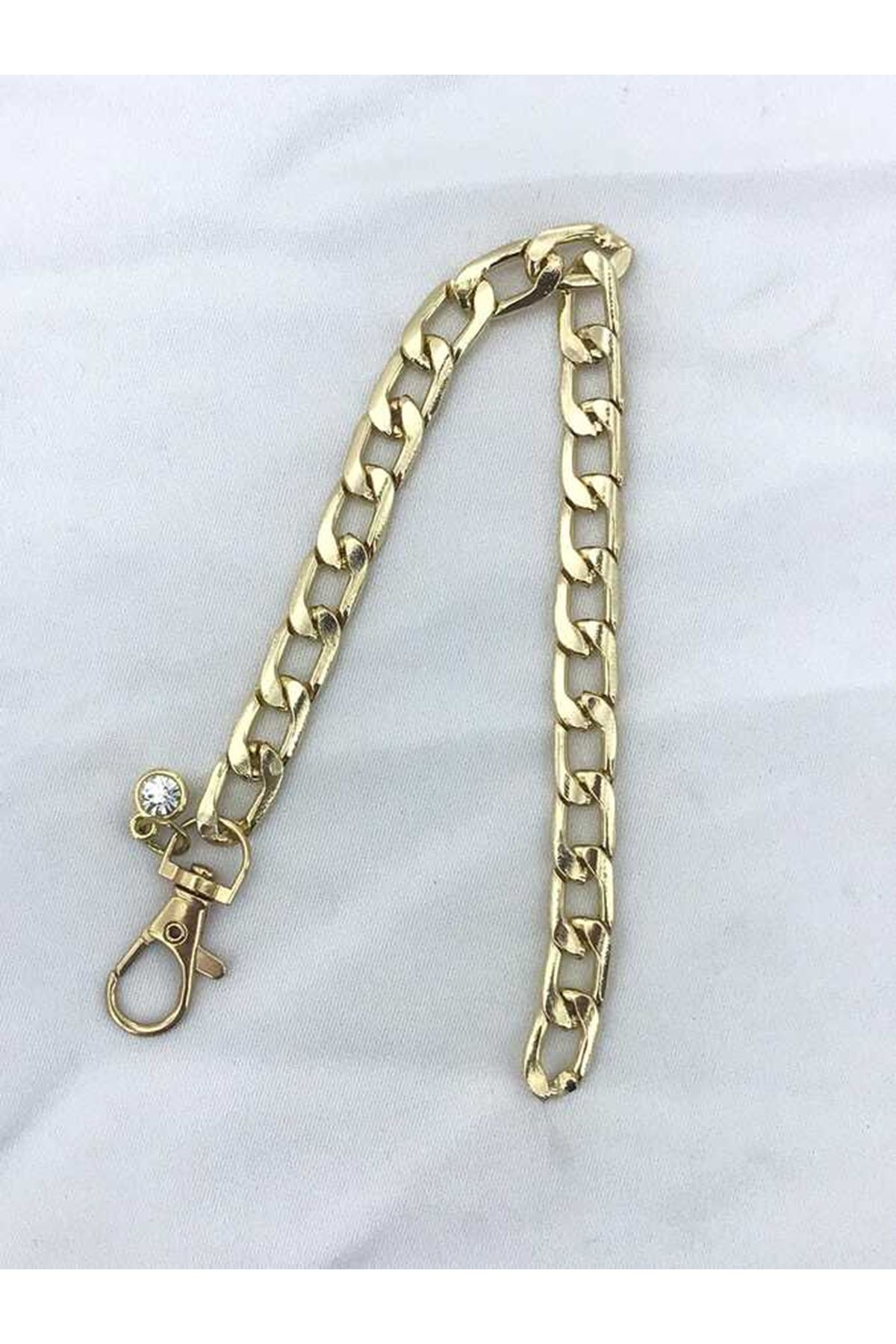 Karışık Renk Pırlantalı Zincir 35cm