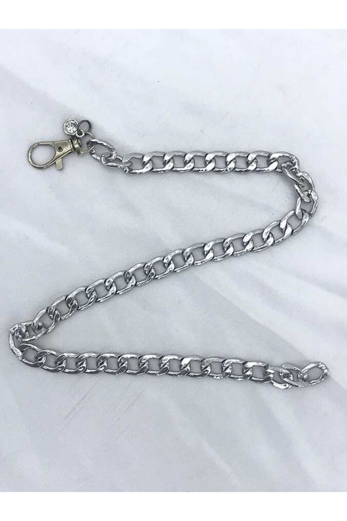 Karışık Renk Pırlantalı Zincir 45cm
