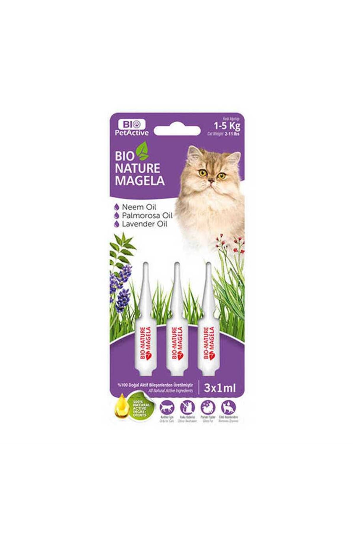 Bio Nature Magela KEDİ   Ense Damlası 3x1ml 1-5 Kg