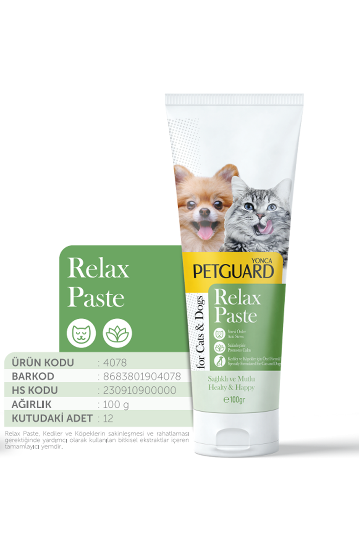 Petguard Relax Kedi Köpek Paste 100gr