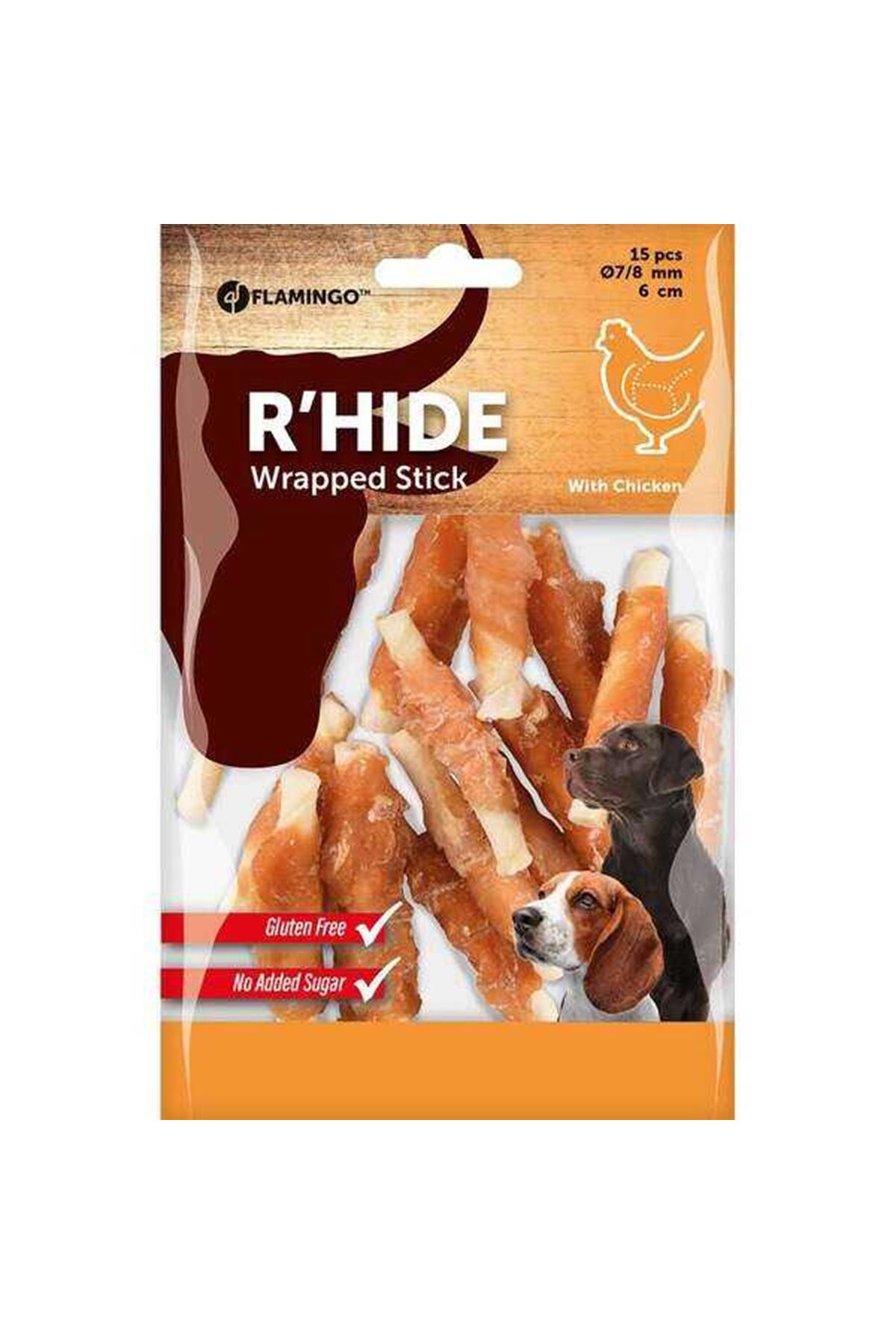 Flamingo R'hide Tavuk Sargılı Glutensiz Burgu Köpek  Ödül Maması 65 gr
