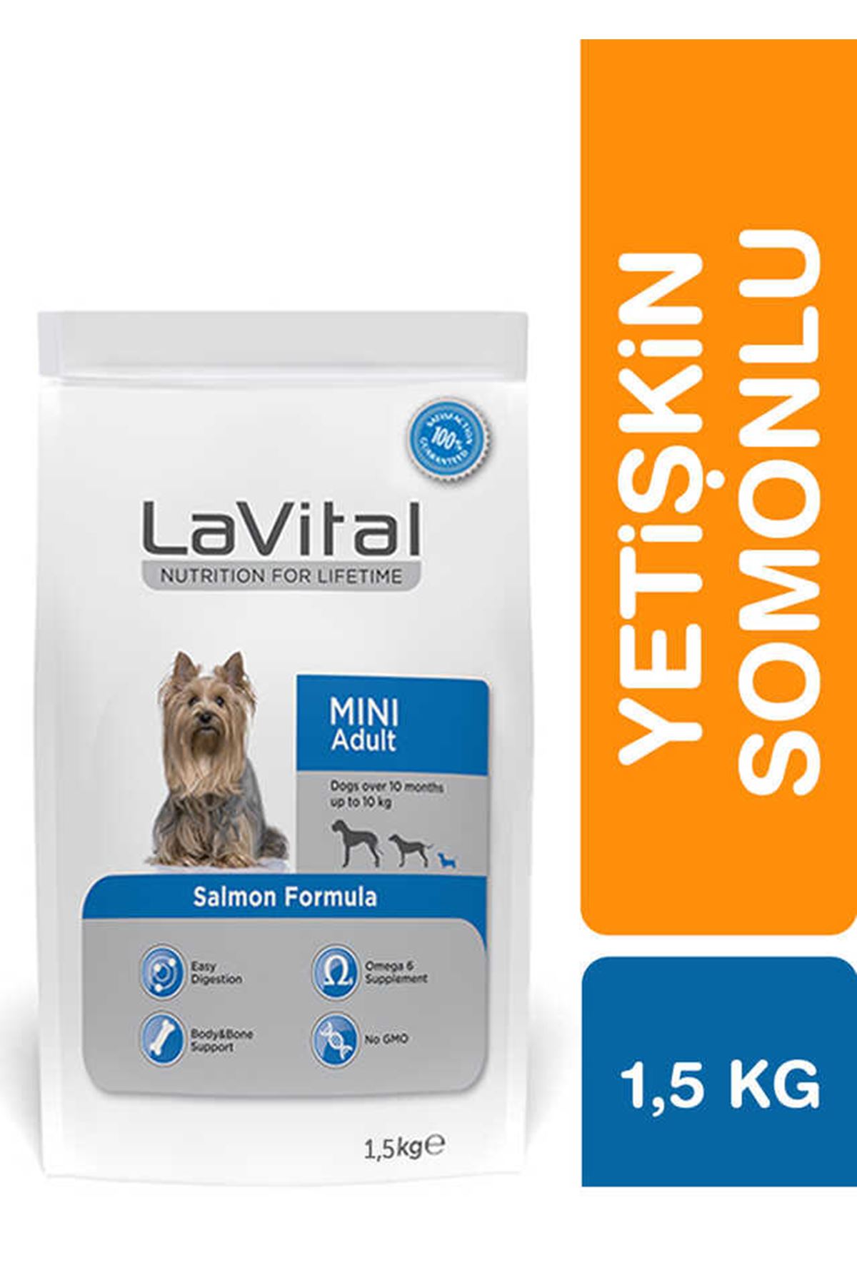 LaVital Küçük Irk Yetişkin Kuru Köpek Maması (Mini Adult) Somonlu 1,5 Kg
