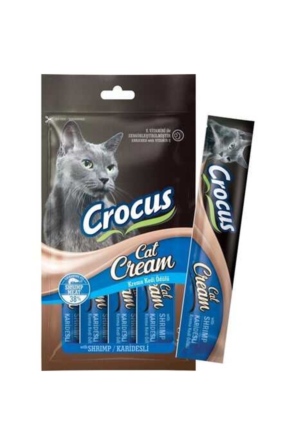 Crocus Karidesli Krema Kedi Ödülü 4*15 Gr