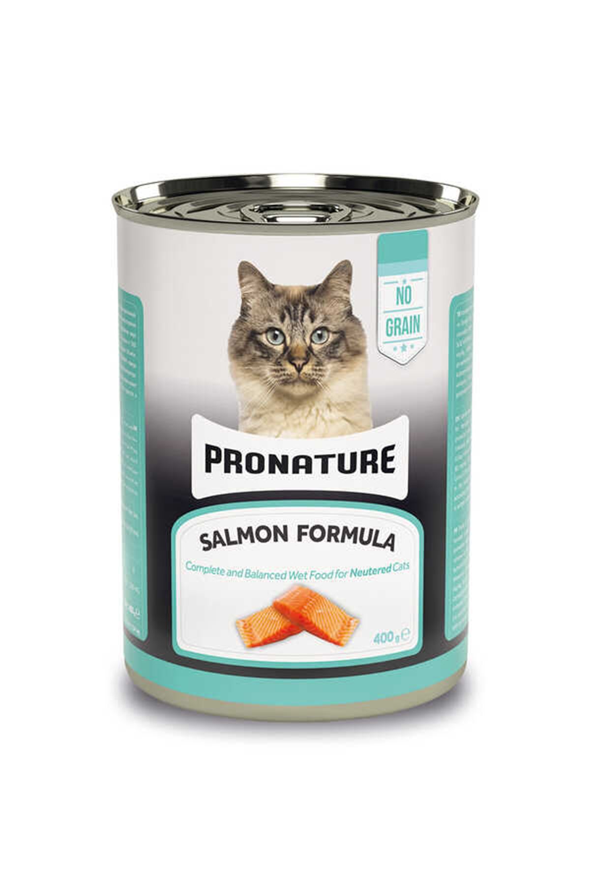 Pronature Tahılsız Kısırlaştırılmış Yaş kedi Maması (Neotered) Ezme Somonlu 400gr