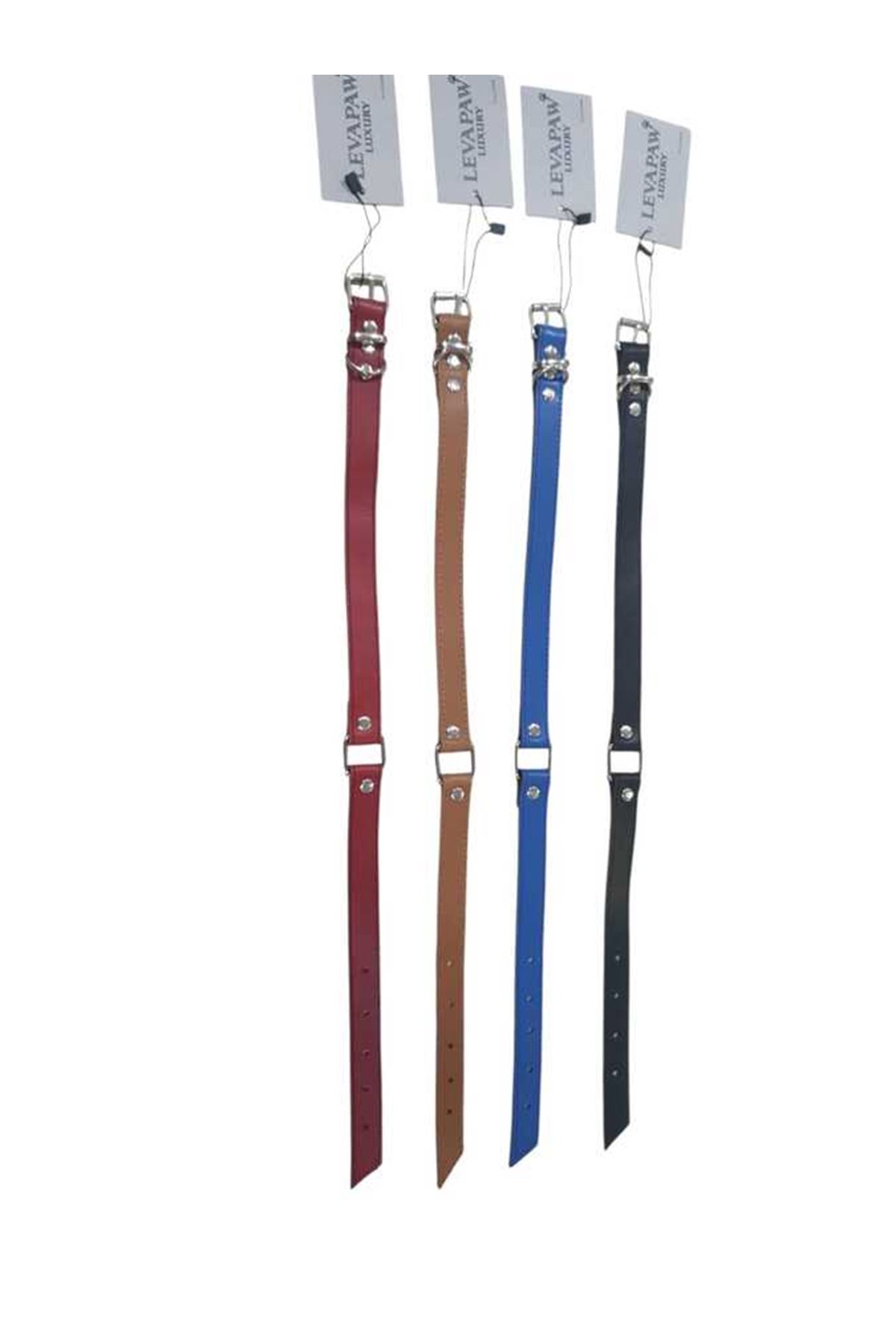 Ortası Tokalı 2,8mm Deri Köpek Tasması XL BOY
