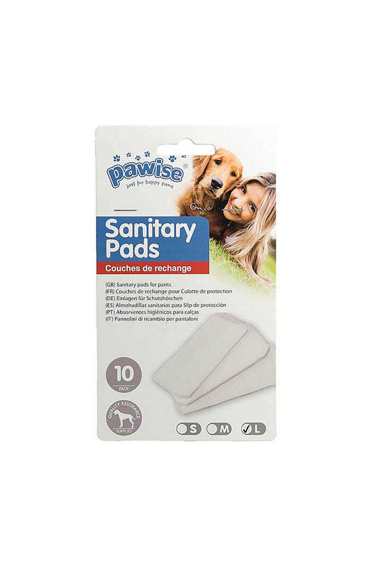 13038 Pawise Sanitary Pads - Köpek Külot Pedi L Boy 10 lu