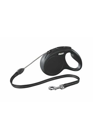 Flexi New Classic 5 m İp Tasma M Siyah