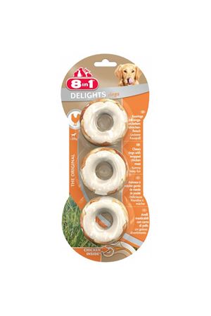 8in1 Delights Rings Tavuklu Köpek Çiğneme Halkaları 3 lü 119 gr