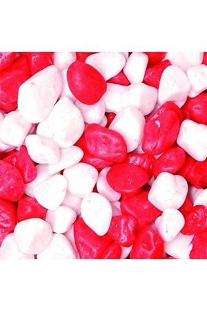REF-184 Kırmızı Beyaz Fanus Çakılı 350 gr 15 li Paket
