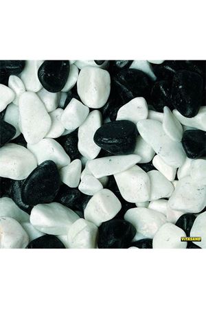 REF-182 Siyah Beyaz Fanus Çakılı 350g (15 li Paket