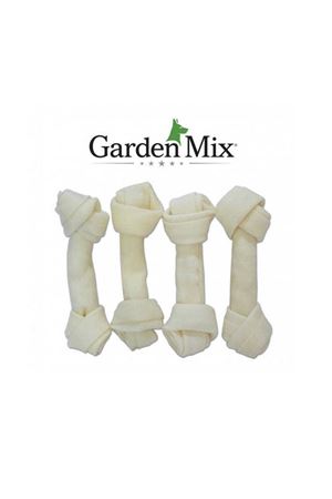 Gardenmix Beyaz Düğüm Deri Kemik 12-13 cm/4 lü