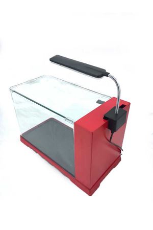 Akvaryum B101  28,5x24x30cm Arkadan Samplı Led Lambalı