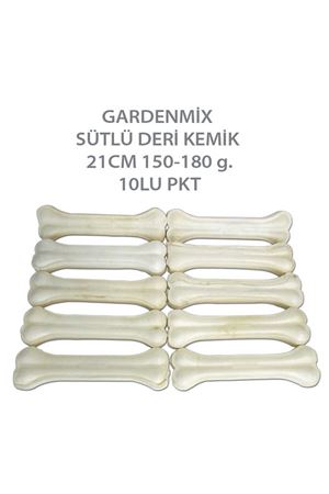 Gardenmix Sütlü Deri Kemik 21cm 150-180gr 10lu Paket