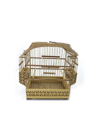 Ahşap  Kafesi Telli İşlemeli 43x22x43 cm