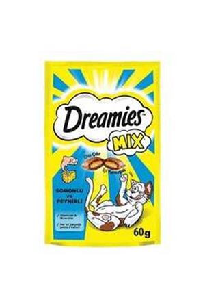 Dreamies Mix İç Dolgulu Somonlu ve Peynirli Kedi Ödül Bisküvisi 60gr