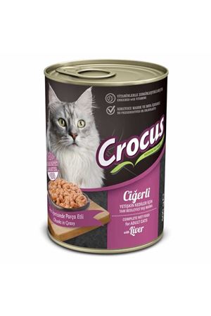 Crocus Yetişkin Kedi Ciğerlii Yaş Mama 400gr