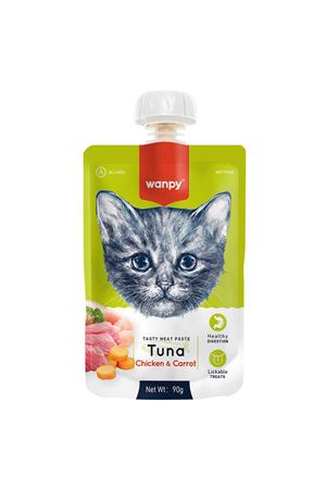 Wanpy Ton Balığı Tavuk Havuç  Kedi Et Ezmesi 90gr
