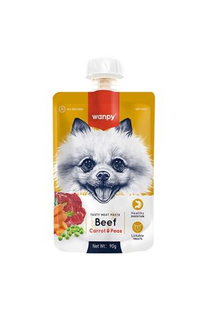 Wanpy Sığır Eti Havuç Bezelye Köpek Et Ezmesi 90gr