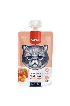 Wanpy Somonlu Tavuklu Havuçlu  Kedi Et Ezmesi 90gr