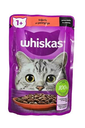 Whiskas Pouch Gravy Soslu  Sığırlı Kedi Maması 85 gr