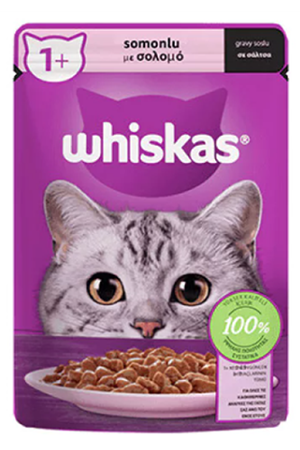 Whiskas Pouch Gravy Soslu  Somonlu Kedi Maması 85 gr