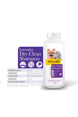 Petguard Lavanta Kuru Toz Şampuan Kedi Köpek 150gr