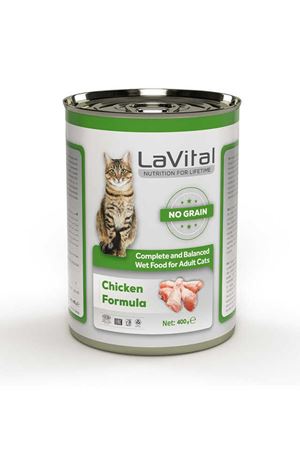 LaVital Tahılsız yetişkin  Yaş Kedi Maması(Adult) Ezme Tavuklu Etli  400Gr