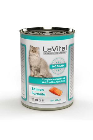 LaVital Tahılsız yetişkin  Yaş Kedi Maması(Adult) Ezme Somonlu 400Gr