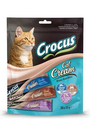 Crocus Çoklu Somon Karides & Karides & Yengeç Krema  Kedi Ödülü 4*15 Gr