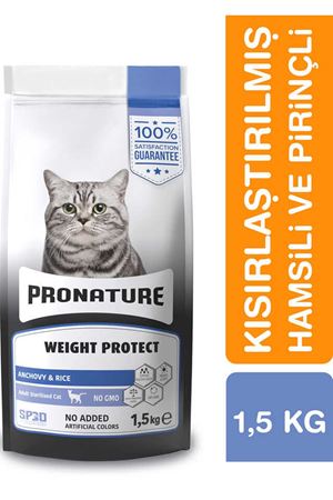 Pronature KısırlaştırılmışYetişkin Kuru  Kedi Hamsili ve Prinçli 1,5kg