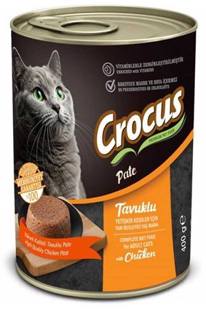 Crocus Yetişkin Kedi Tavuklu Pate Yaş Mama 400 gr