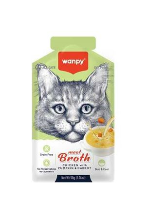 Wanpy Kediler için Bal kabağı& Havuçlu Tavuk eti Çorbası  50 gr