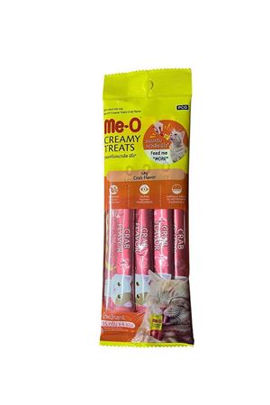 4 ME-O Creamy Treats Crab Flavour - Yengeçli Krem Kedi Ödülü 60g