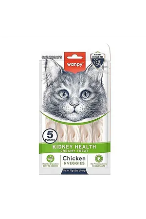 Wanpy Kidney Health Tavuklu ve Sebzeli Fonksiyonel Krema Kedi Ödülü 5x14gr