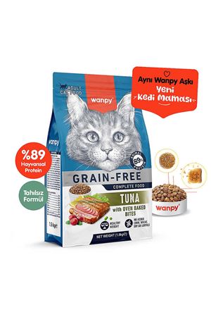 Wanpy Tahılsız Ton Balıklı Yetişkin Kedi Maması  1,5 Kg