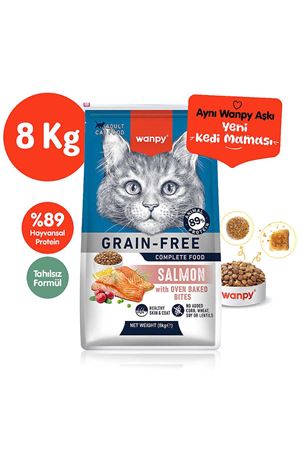 Wanpy Tahılsız Somon Yetişkin Kedi Maması  8 Kg